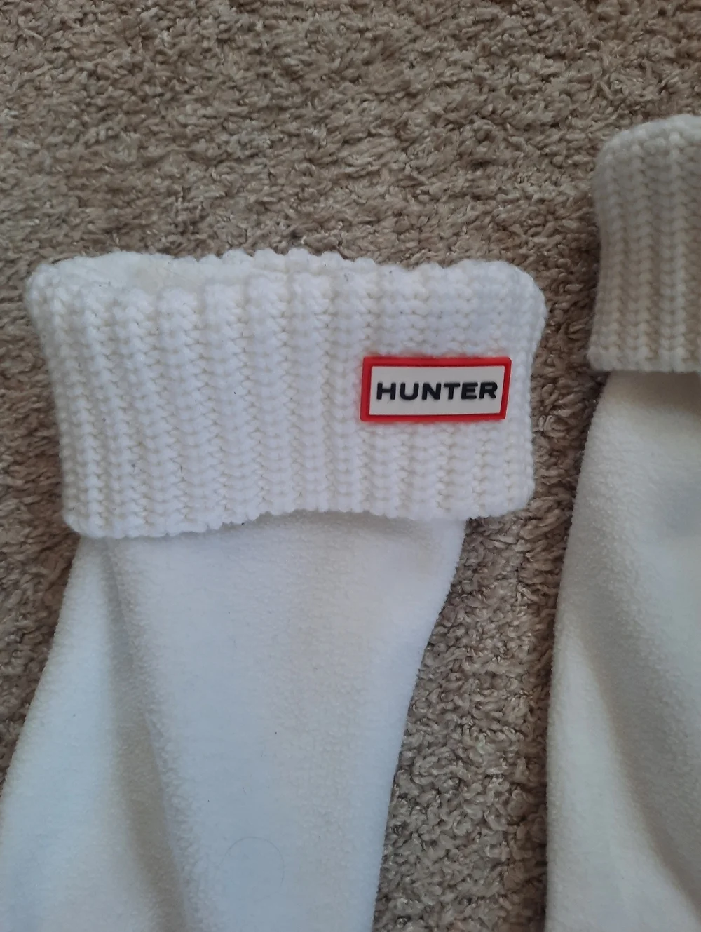 Hunter 6-Stitch Cable Knit Fleece Lined Tall Boot Socks Size Medium (W 5-7)